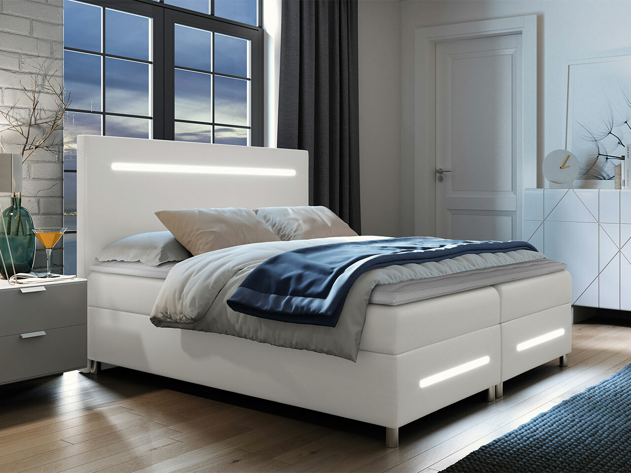 Lit boxspring Baltimore 174 (Soft 017)