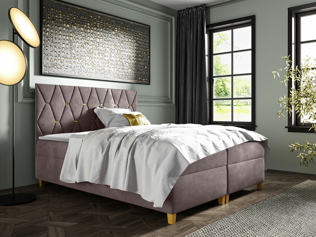 Lit boxspring Baltimore 176 (Fresh 9)