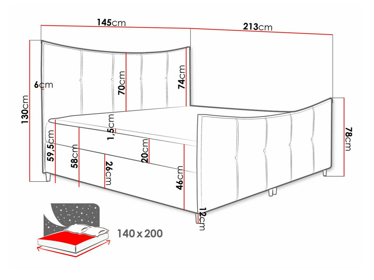 Lit boxspring Fons (Fresh 14)