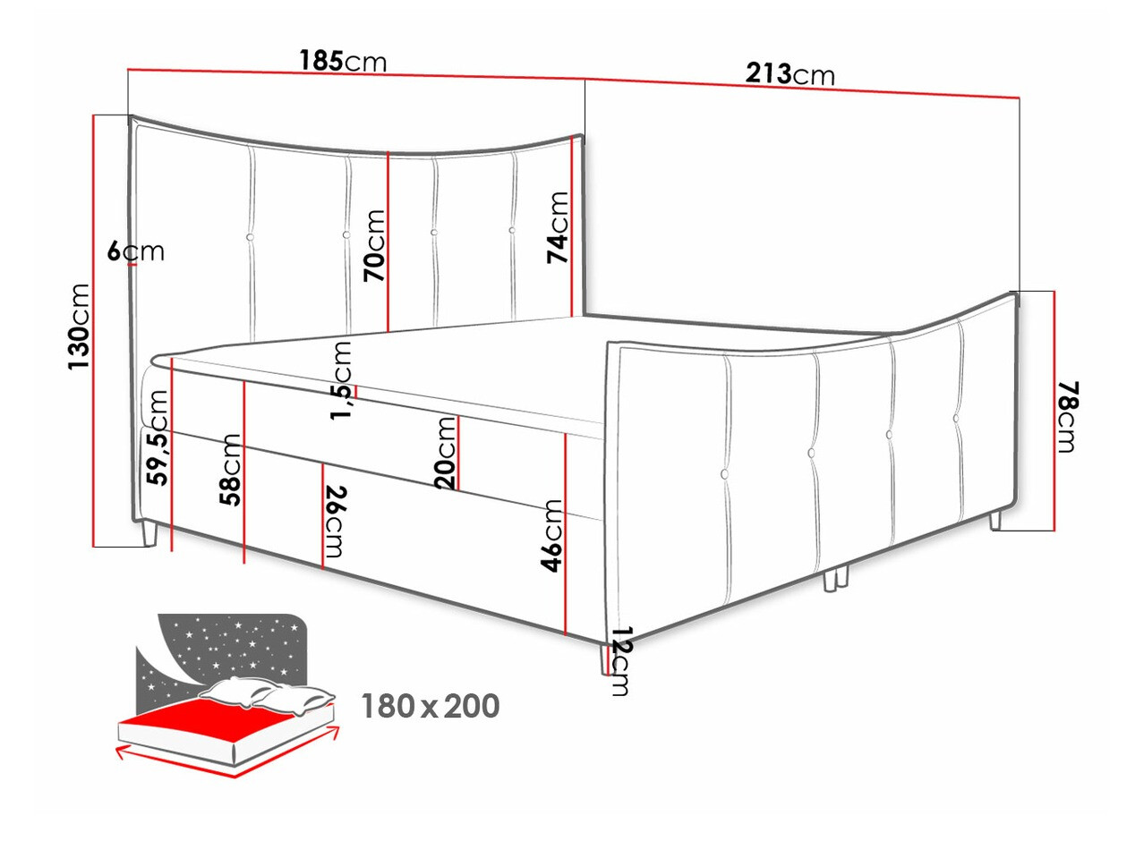 Lit boxspring Fons (Fresh 4)
