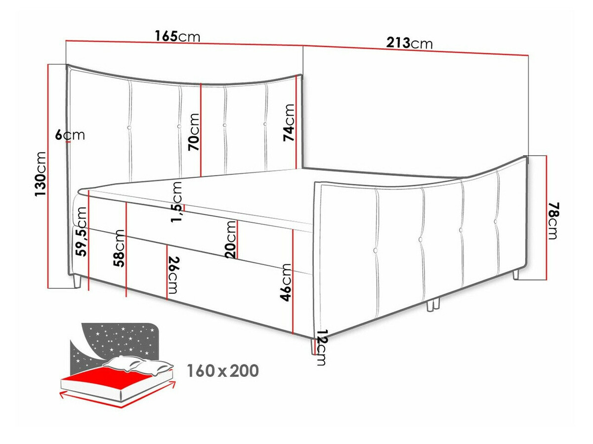 Lit boxspring Fons (Fresh 8)