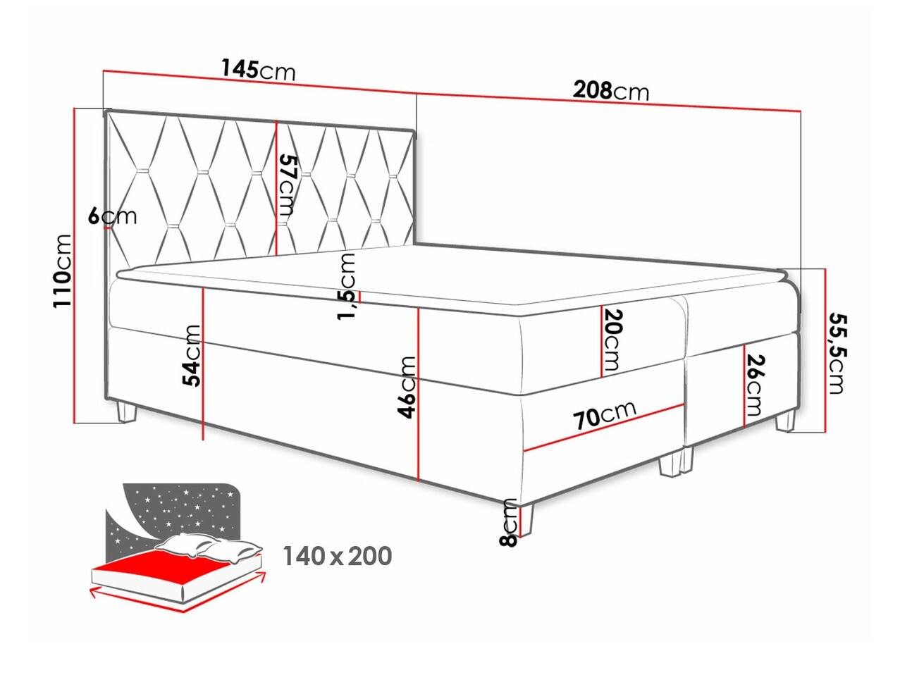 Lit boxspring Nemus (Fresh 1)