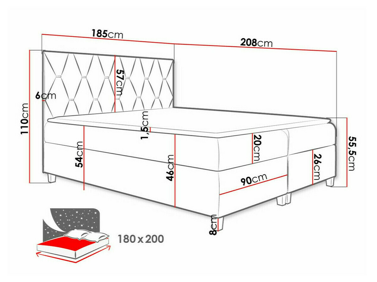 Lit boxspring Nemus (Fresh 8)