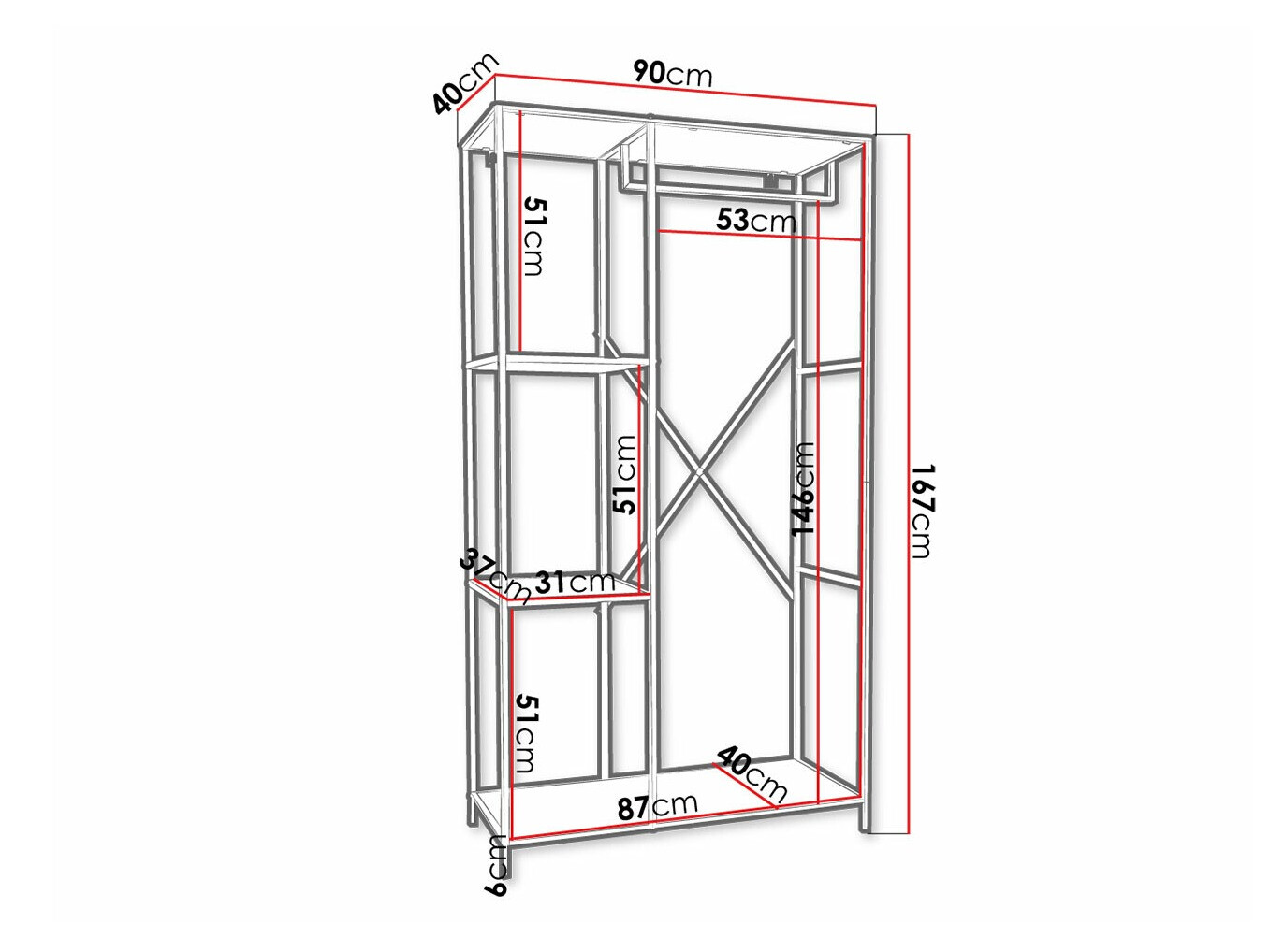 Meuble d'entrée Richardson A107 (Noir)