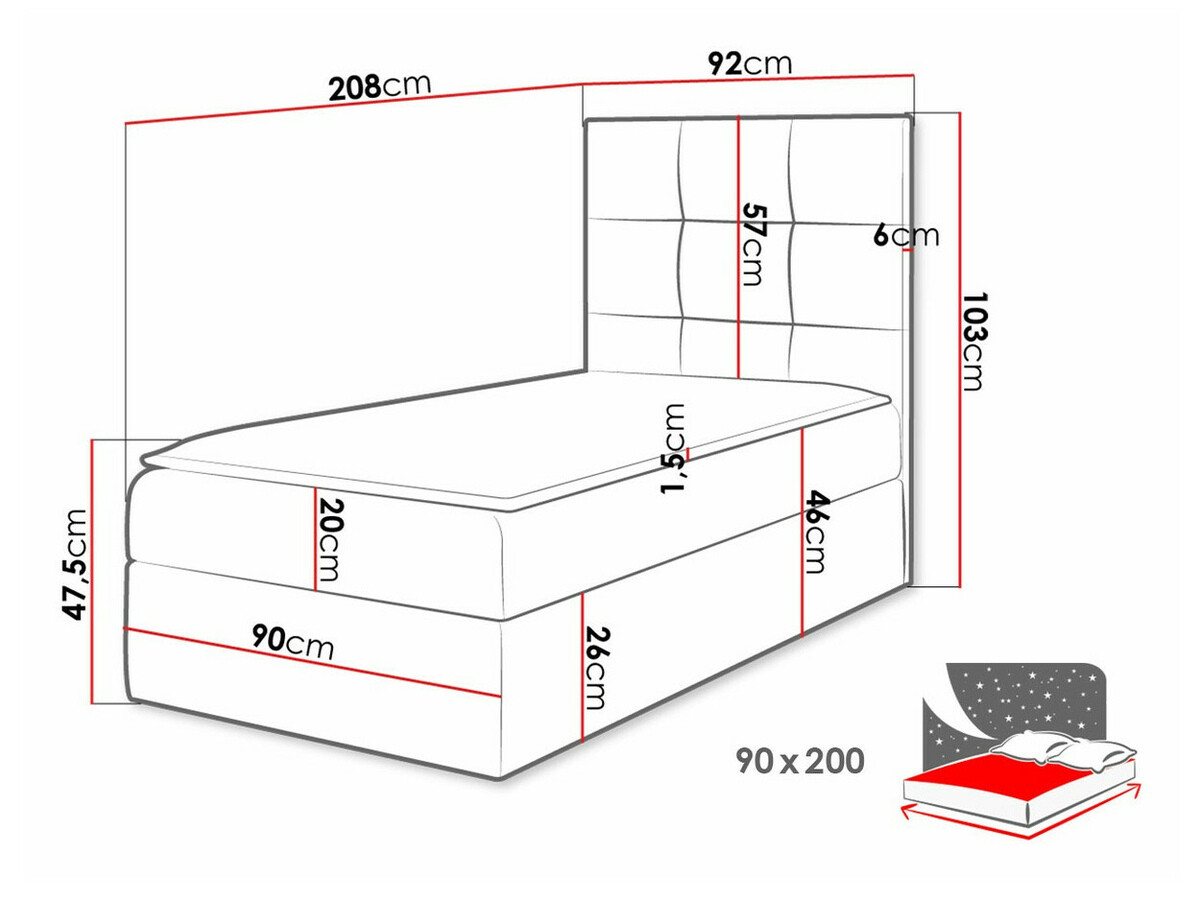 Lit boxspring Nomen (Soft 029)