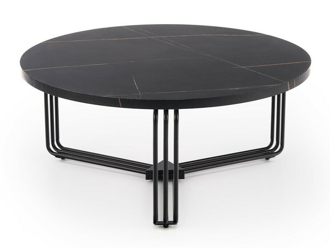 Table basse Houston 1275 (Marbre noir + Noir)