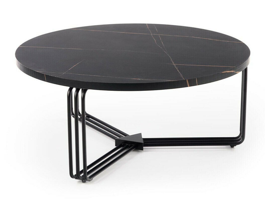 Table basse Houston 1275 (Marbre noir + Noir)