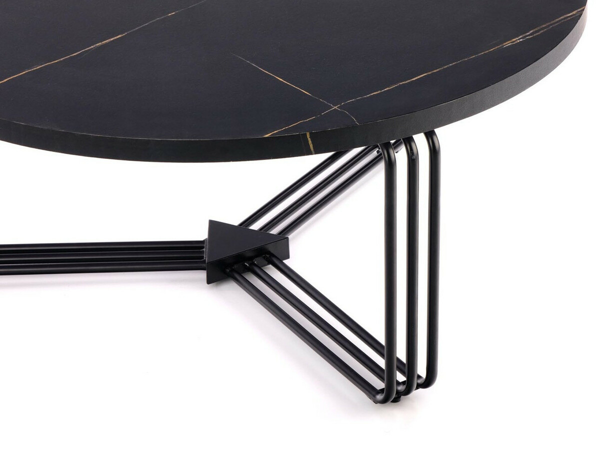 Table basse Houston 1275 (Marbre noir + Noir)