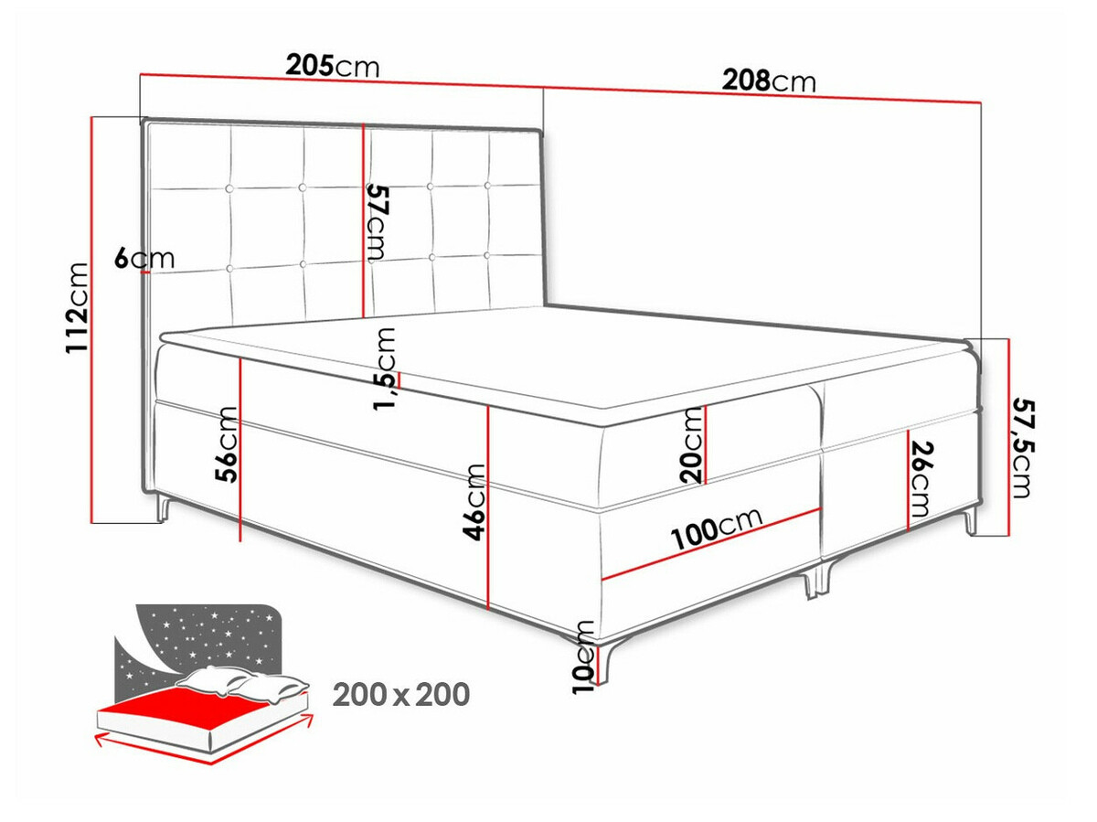 Lit boxspring Porta (Fresh 37)