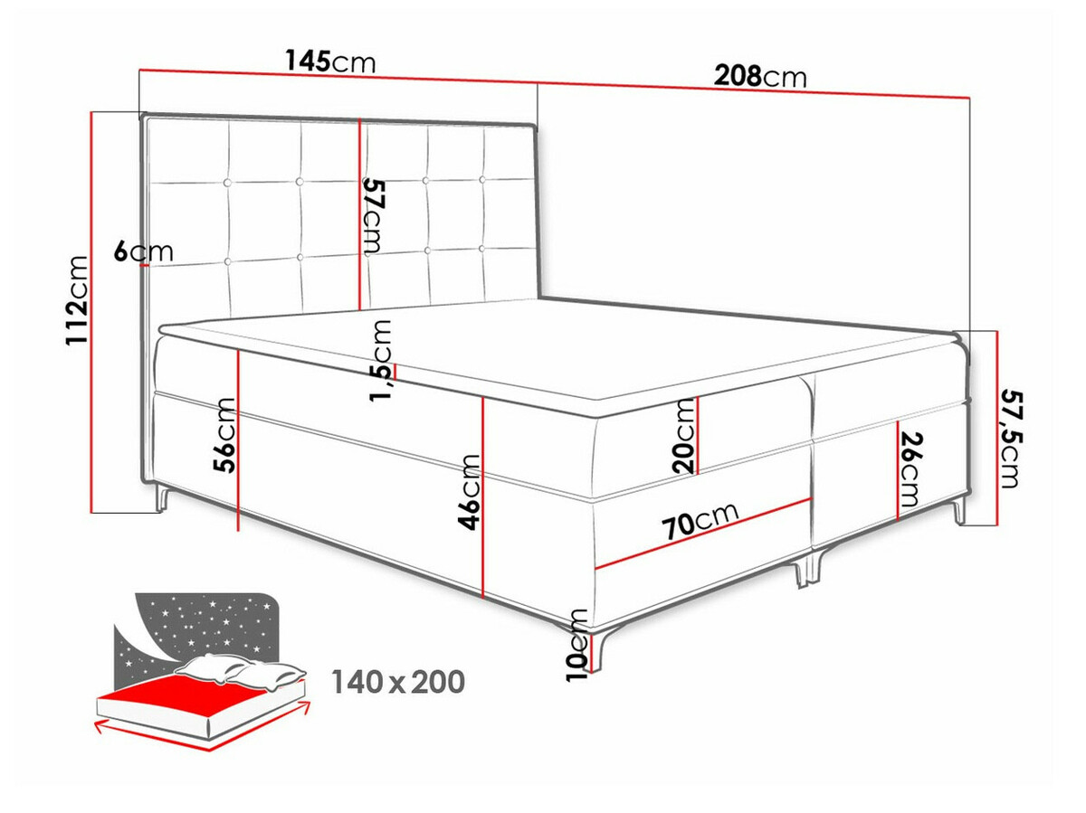 Lit boxspring Porta (Fresh 4)