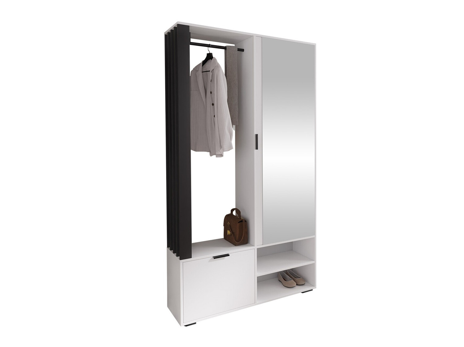 Meuble d'entrée Vinea (Blanc + Noir)