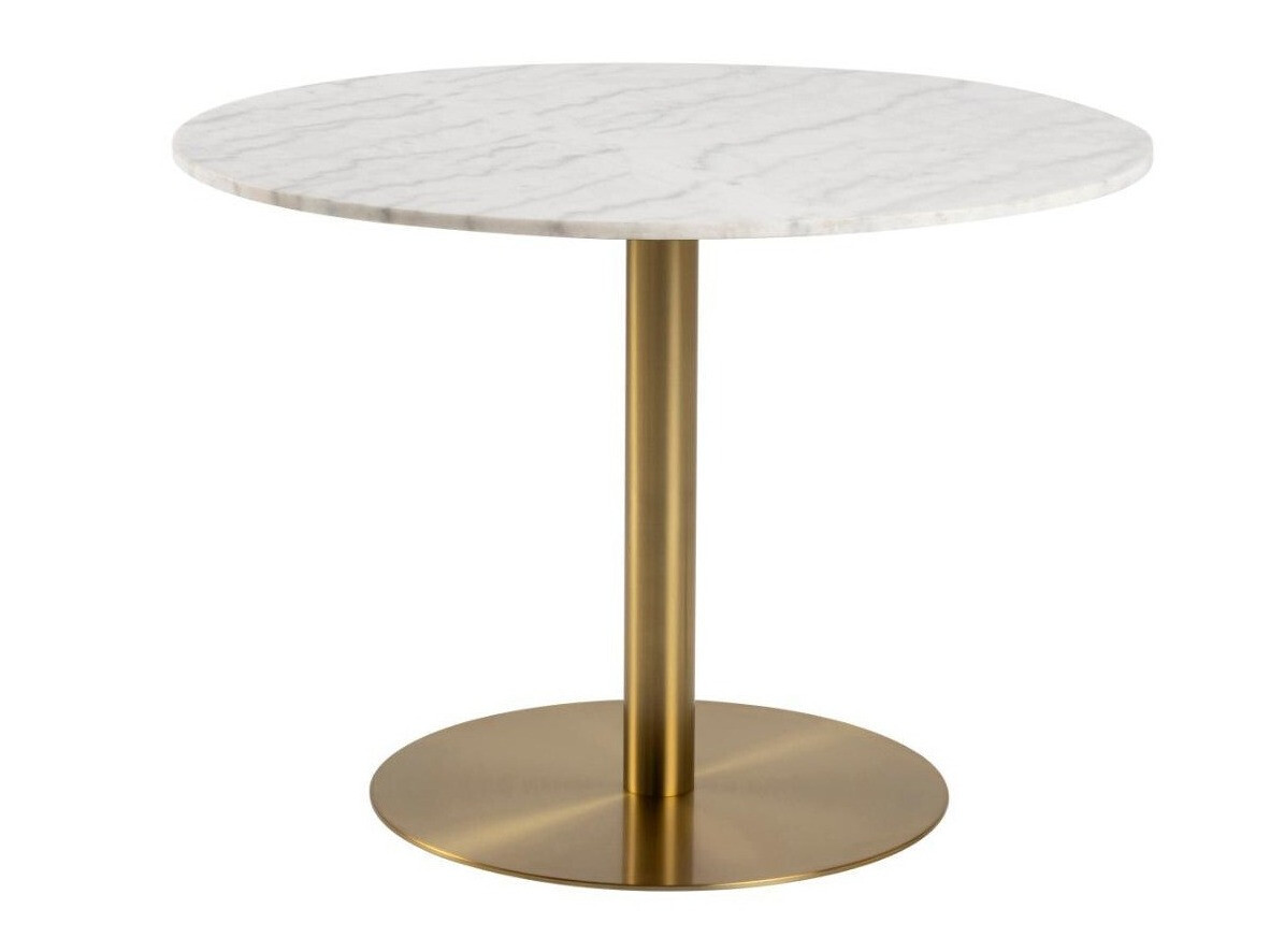 Table Norsica 420 (Doré + Marbre blanc)