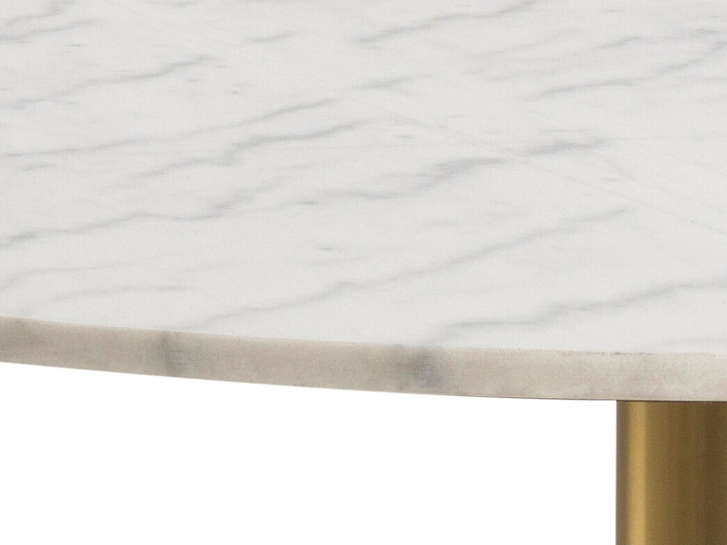Table Norsica 420 (Doré + Marbre blanc)
