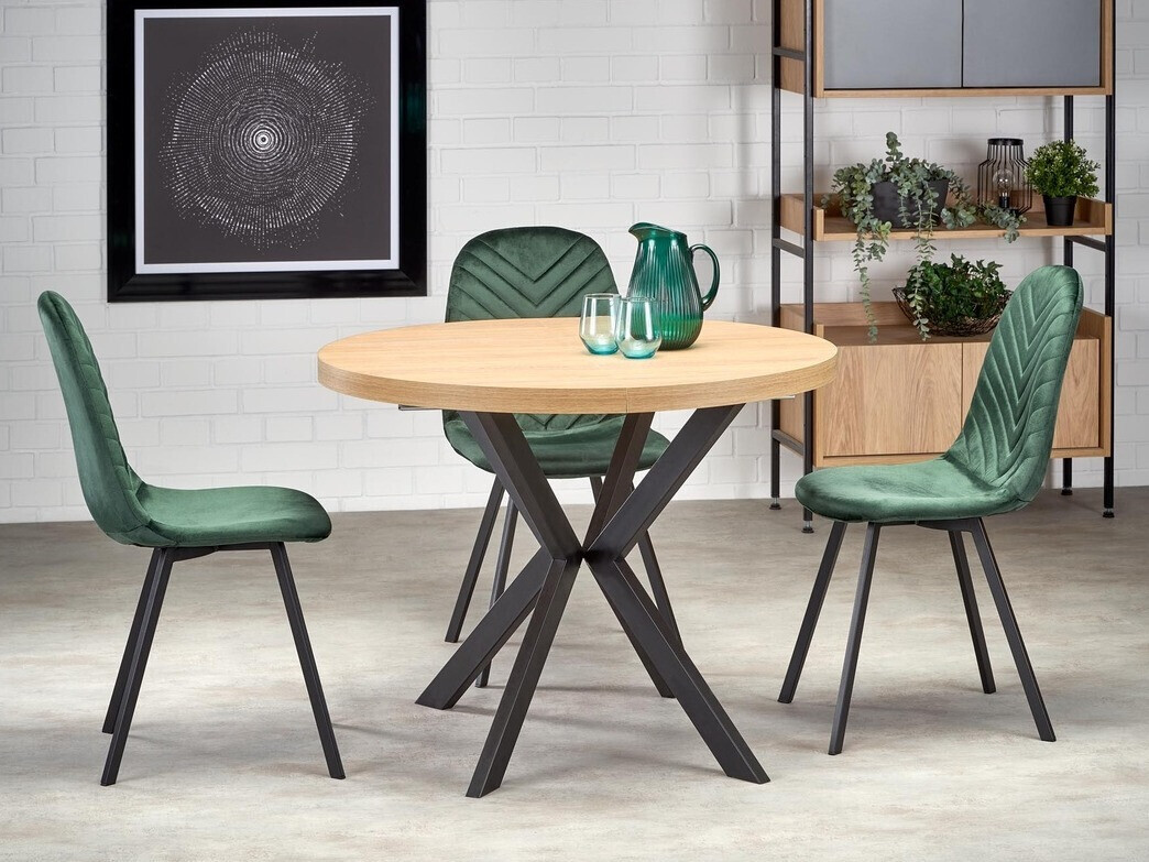 Table Houston 1495 (Chêne doré + Noir)