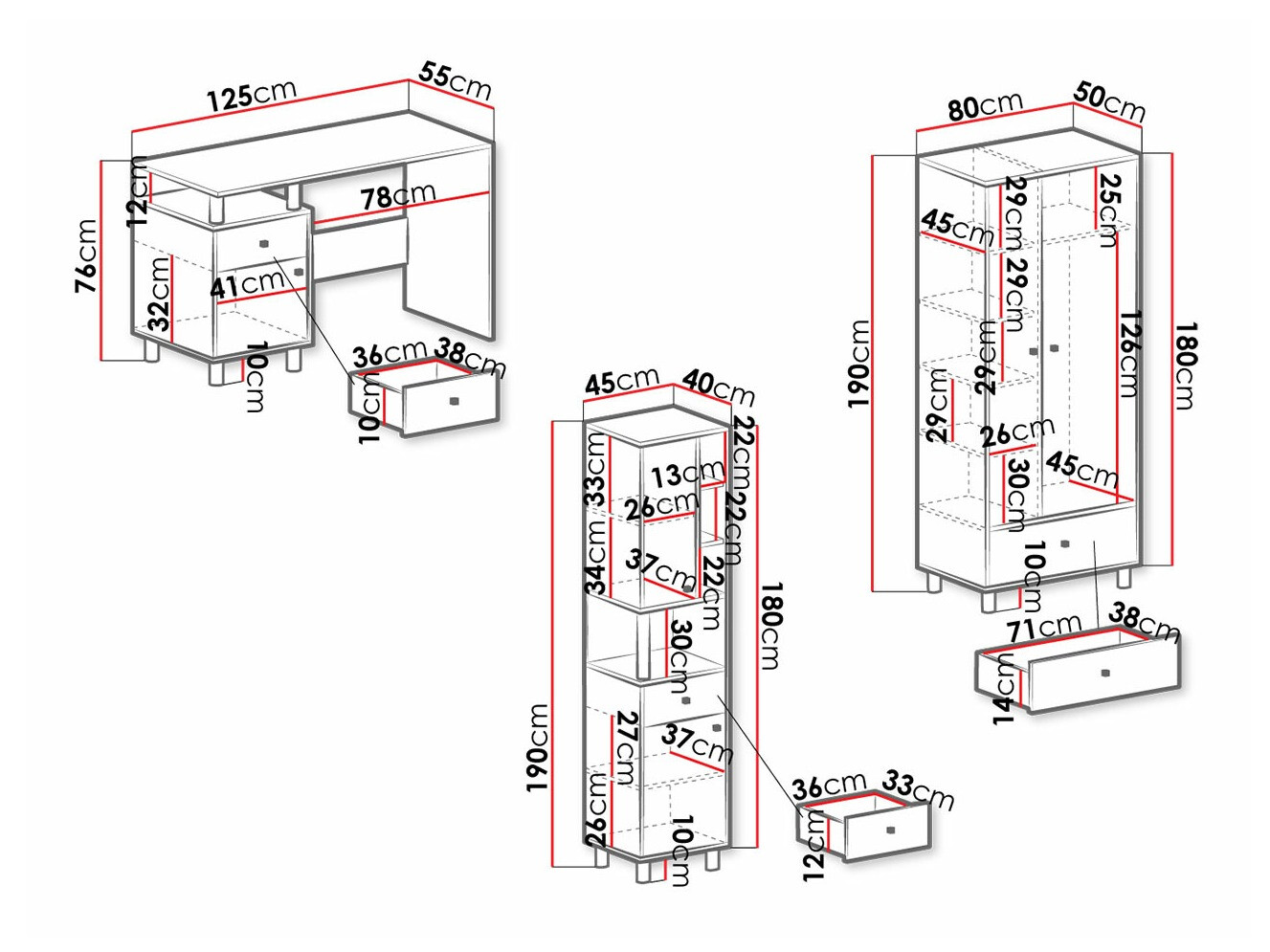 Chambre enfant complète Omaha P118