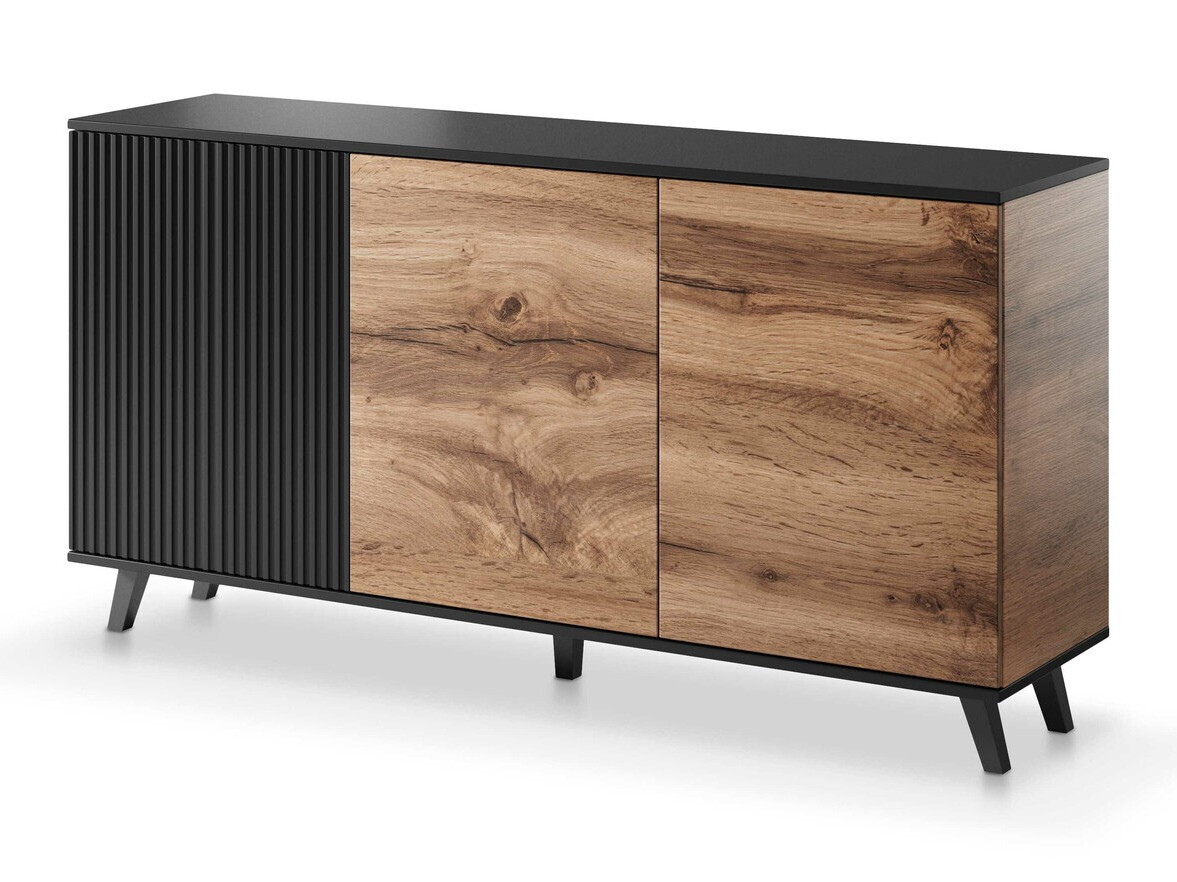 Buffet Luelia 120 (Noir + Chêne wotan)