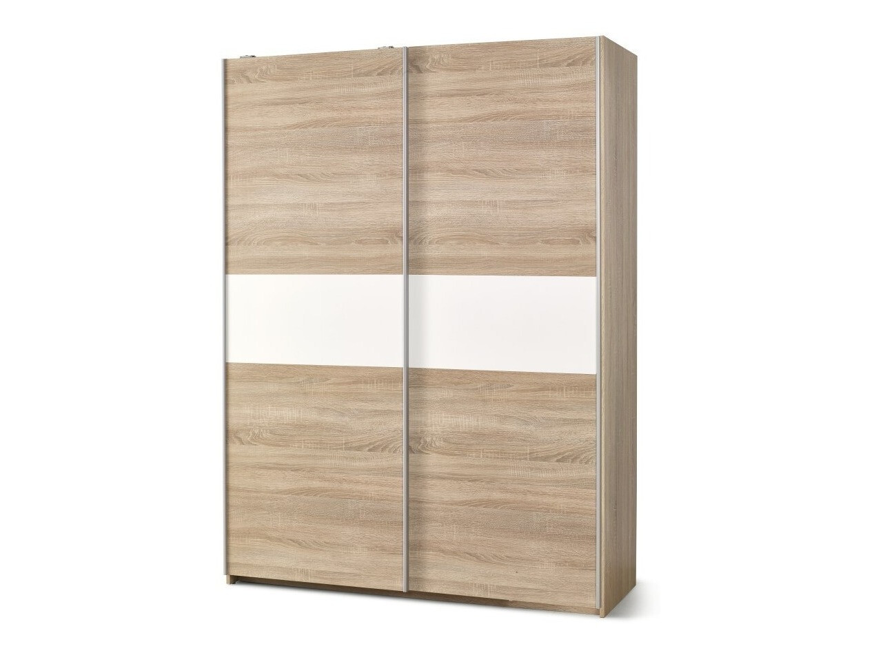 Armoire Cirveso 110 (Sonoma chêne + Blanc brillant)