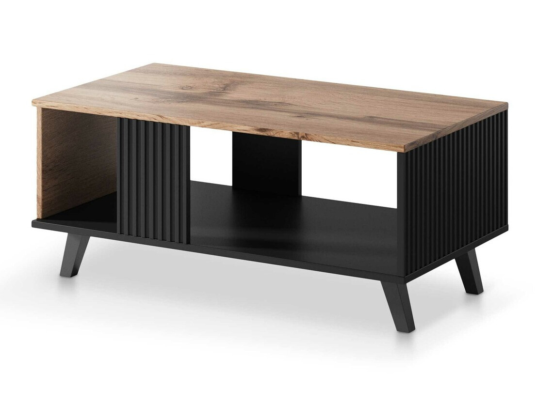 Table basse Luelia 118 (Noir + Chêne wotan)