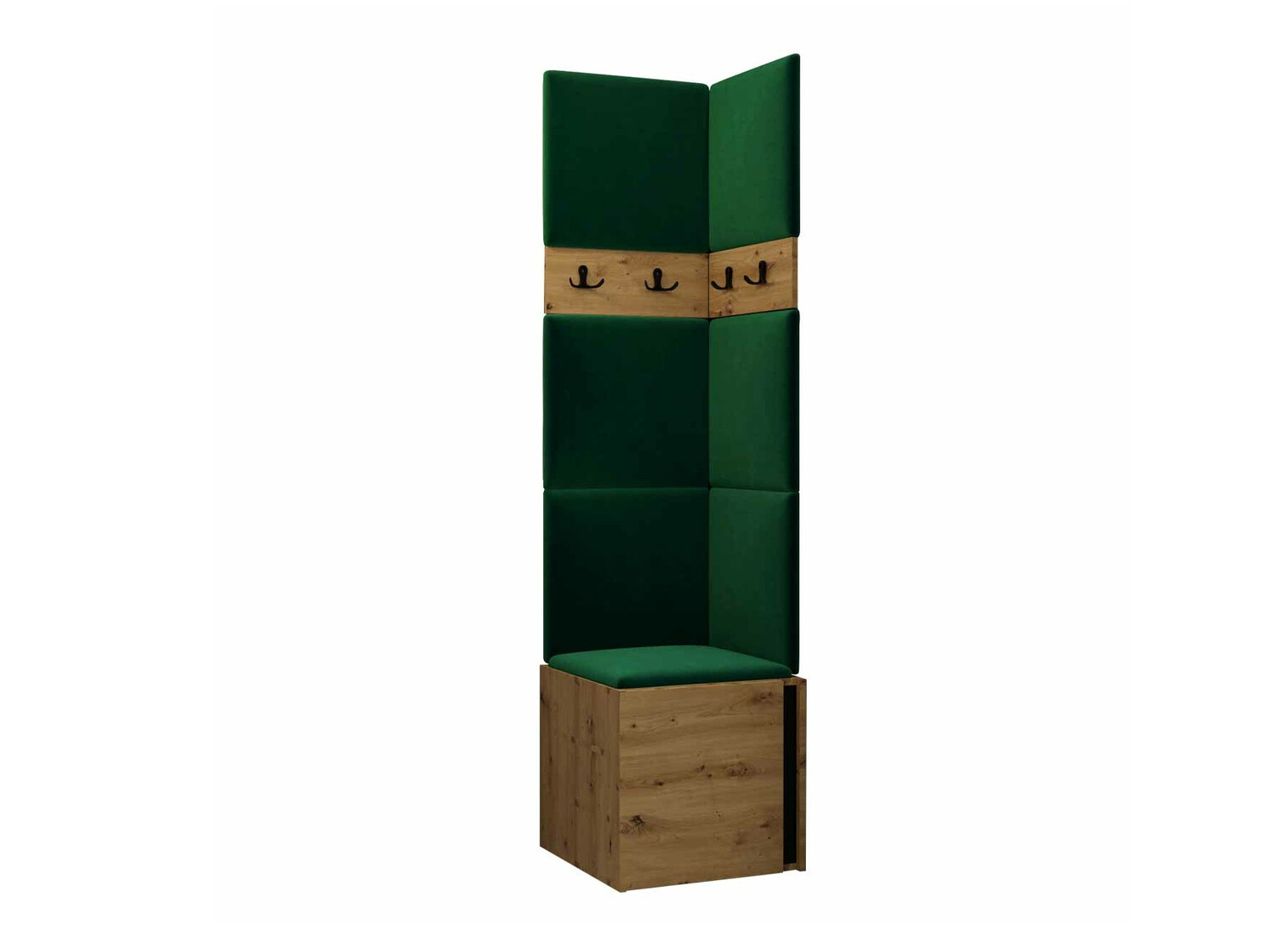 Meuble d'entrée Pinis XXI (Chêne Artisan + Noir)
