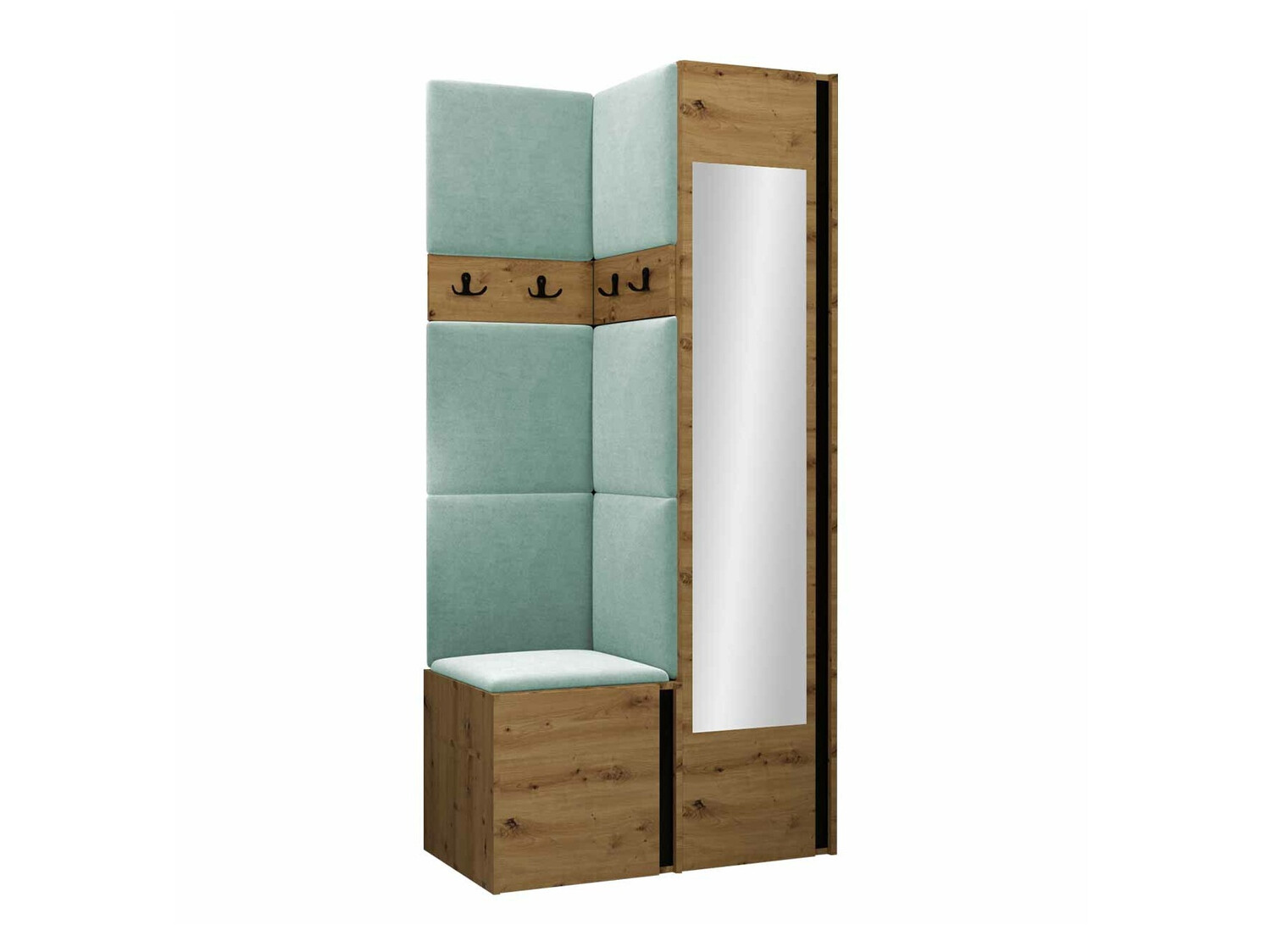 Meuble d'entrée Pinis XXV (Chêne Artisan + Noir)