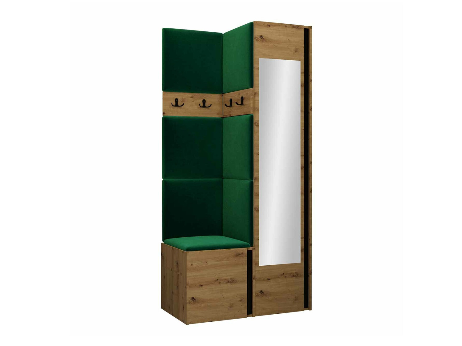 Meuble d'entrée Pinis XXV (Chêne Artisan + Noir)