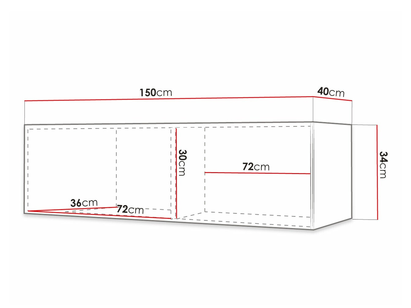 Meuble TV Ferfere 109 (Noir)