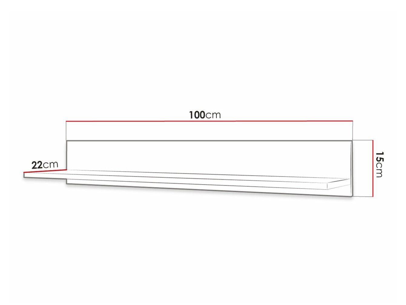 Étagère murale Anulio (Noir)