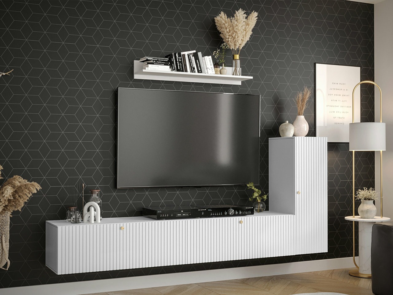 Ensemble de salon Anulio III (Blanc)