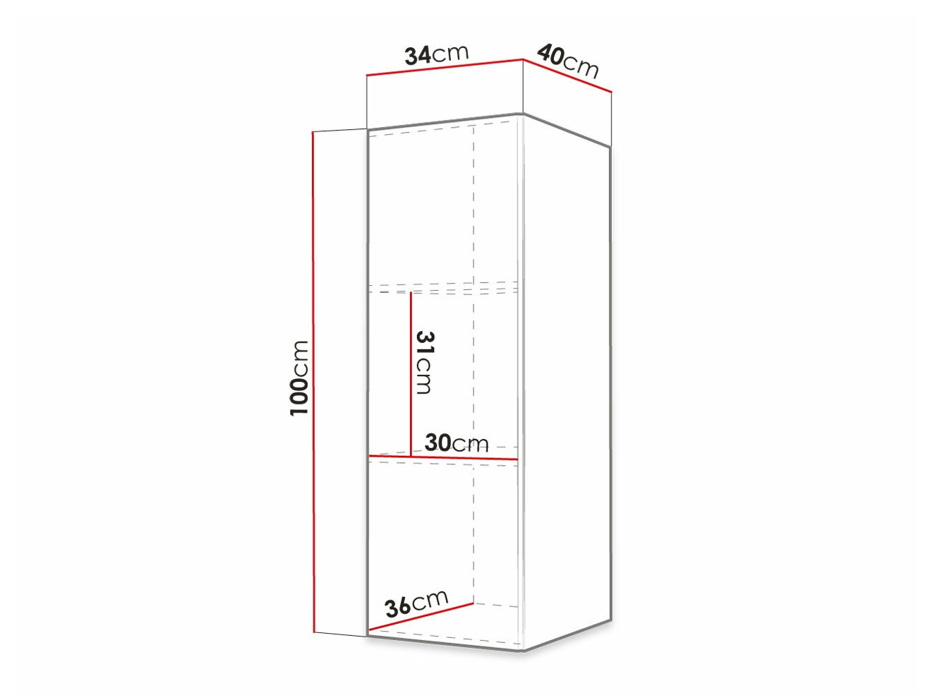 Armoire murale Elblaru 115 (Noir)