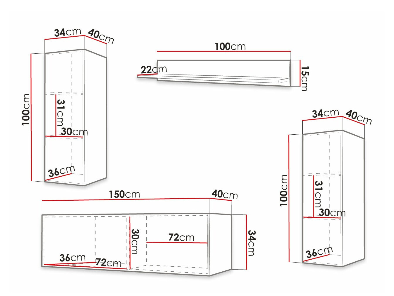 Ensemble de salon Anulio IX (Noir)