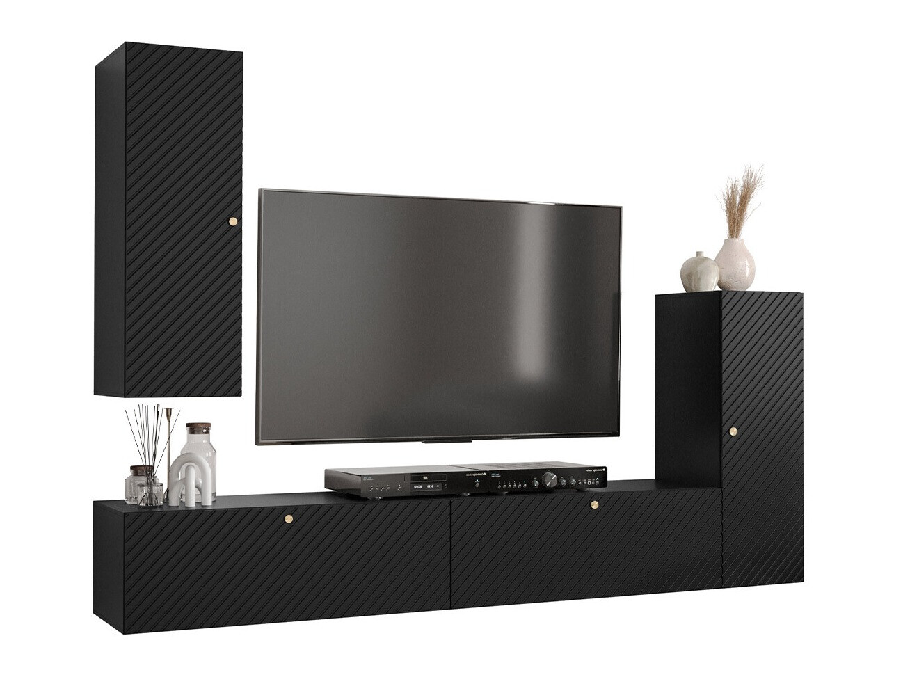 Ensemble de salon Elblaru 118 (Noir)