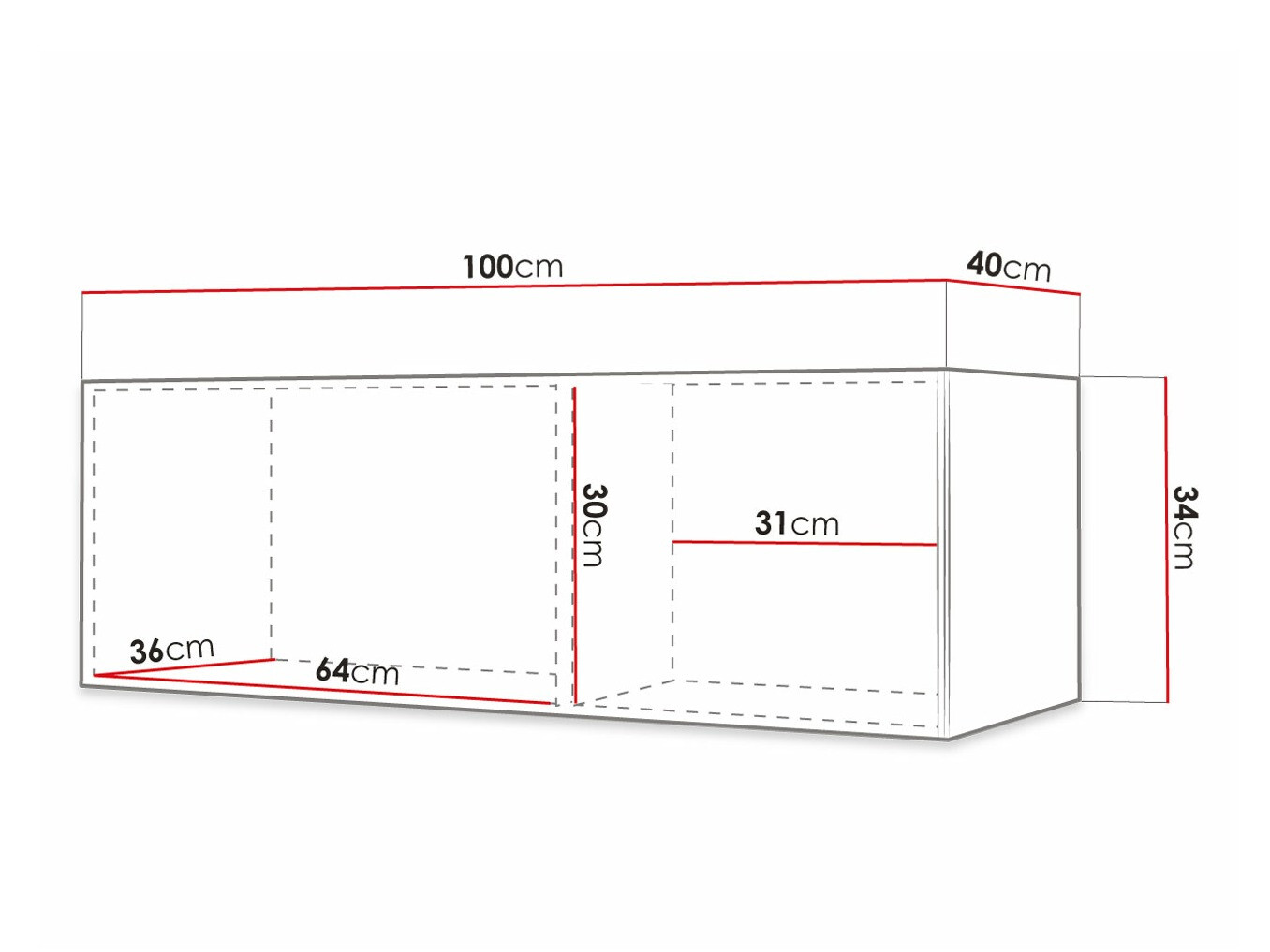 Meuble TV Elblaru 116 (Noir)