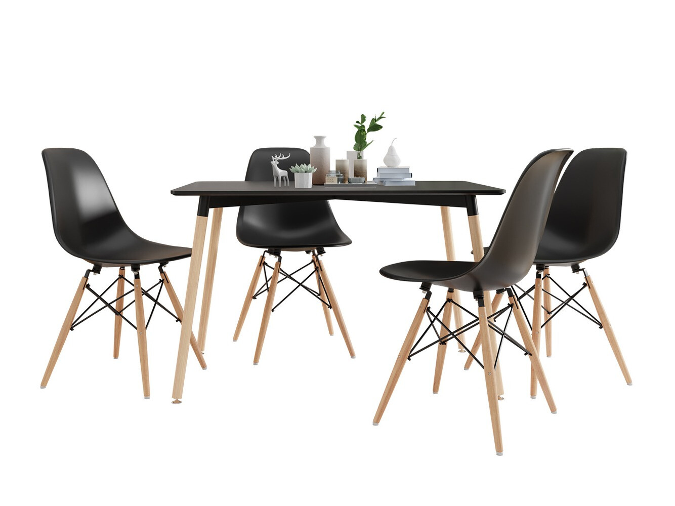 Table Comfivo 346 (Noir + Clair bois)