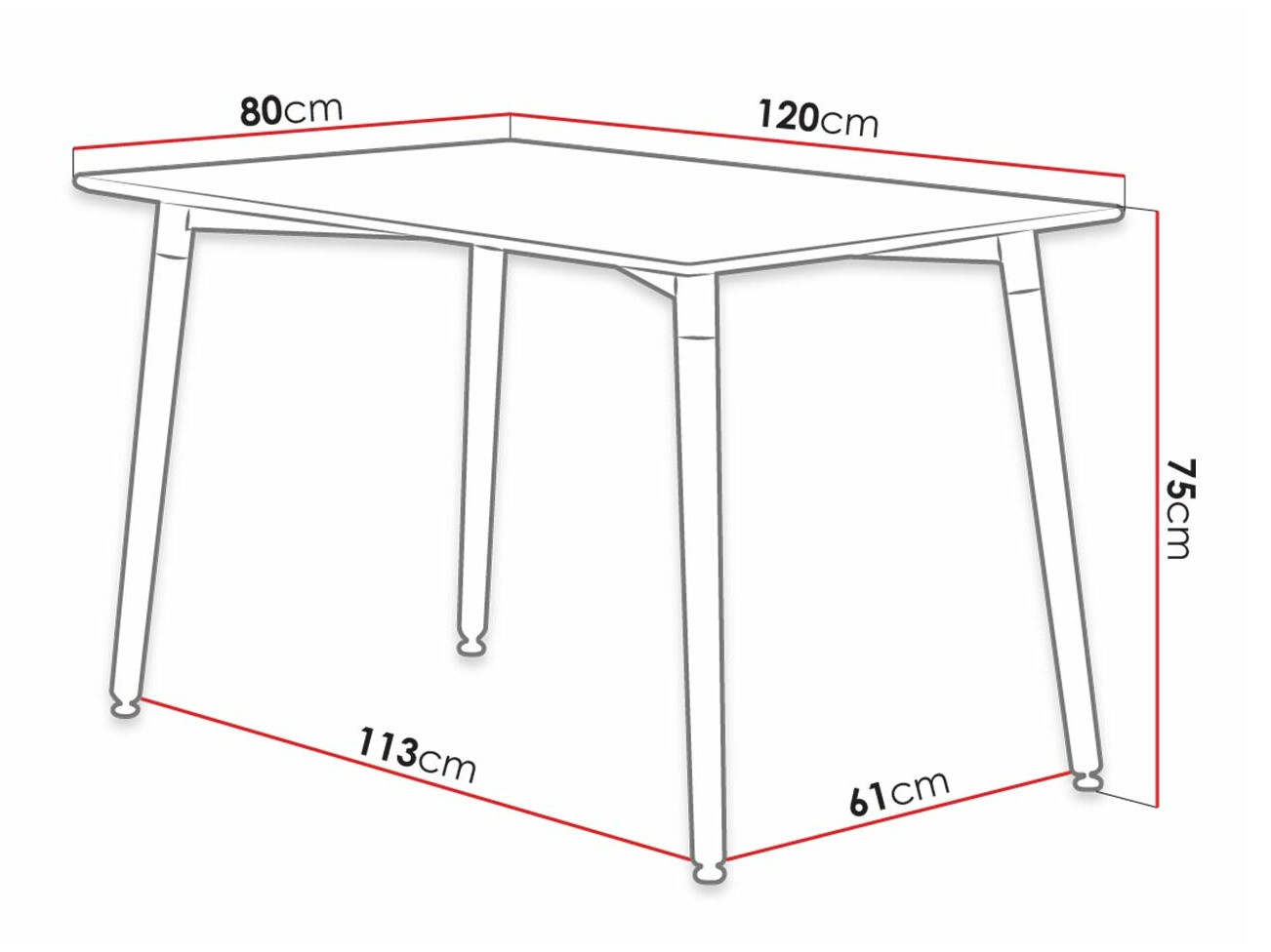 Table Comfivo 346 (Noir + Clair bois)