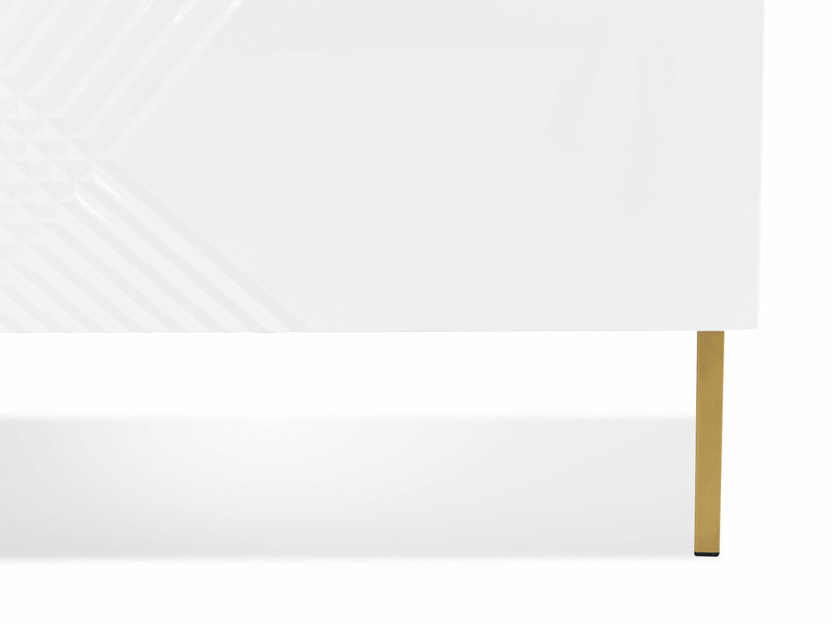 Table de chevet Natar (Blanc + Blanc brillant)