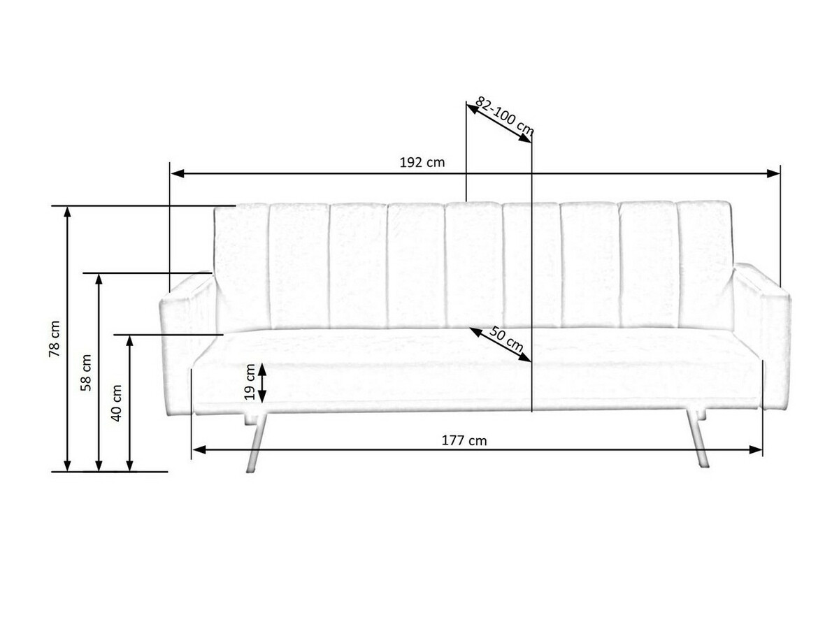 Canapé convertible Houston 1362 (Gris)