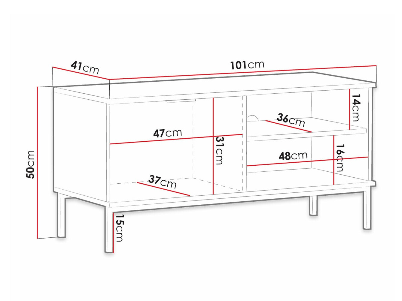 Meuble TV Providence R105 (Bleu + Doré)