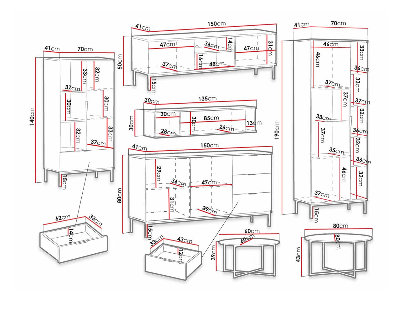 Ensemble de salon Providence R111 (Bleu + Doré)