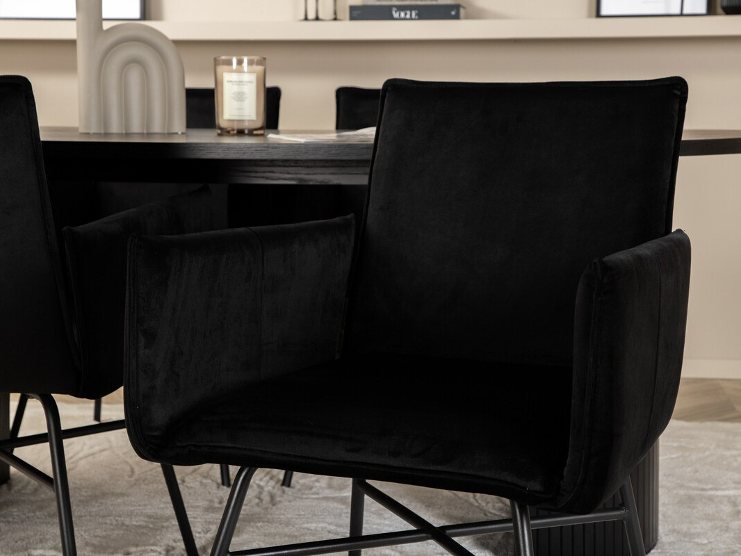 Salle à manger complète Dallas 3315 (Noir)