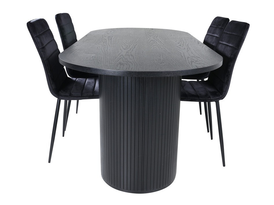 Salle à manger complète Dallas 3325 (Noir)