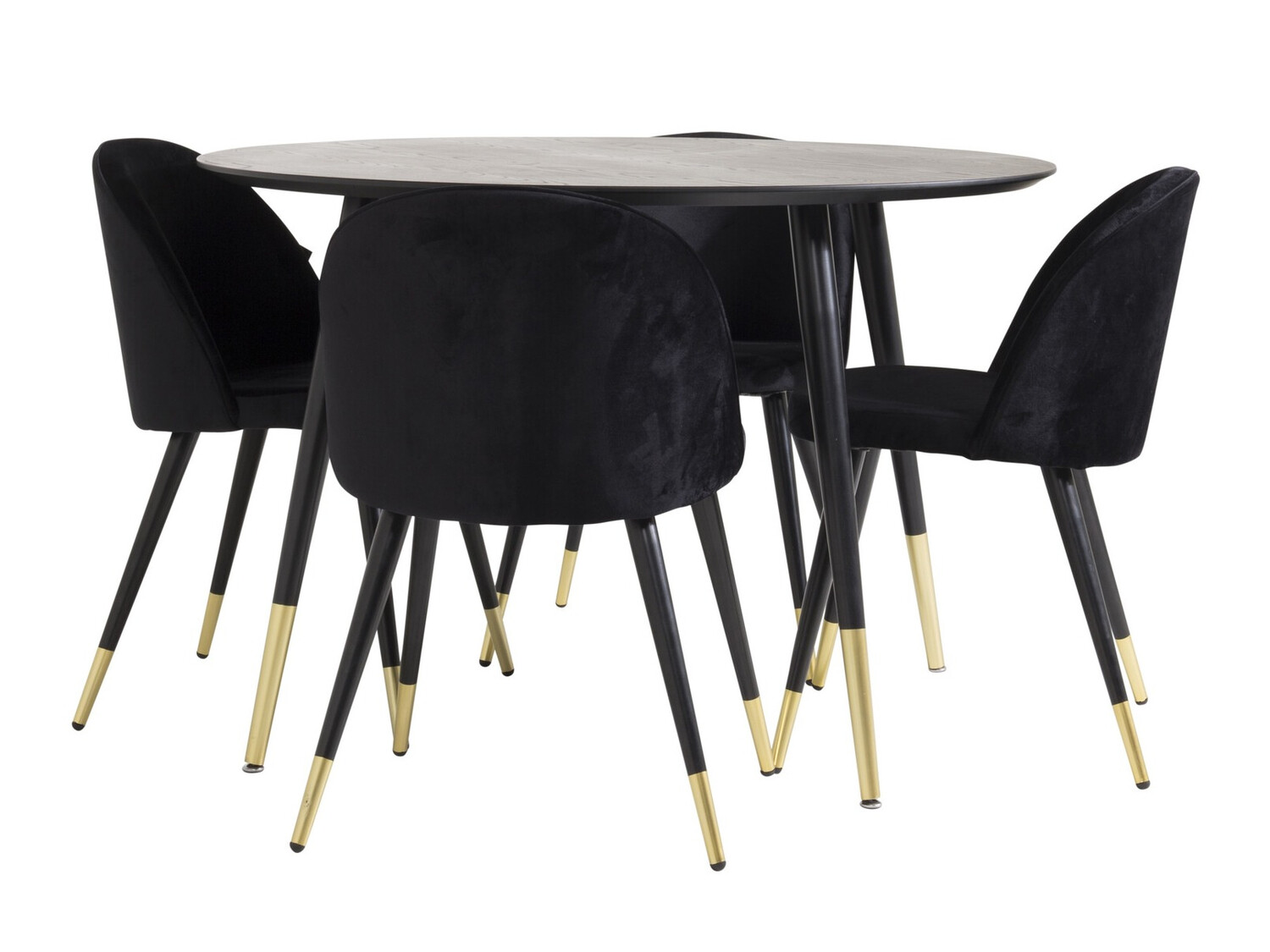 Salle à manger complète Dallas 3331 (Noir)