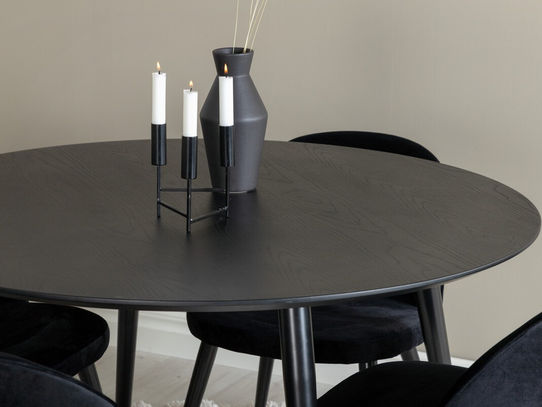Salle à manger complète Dallas 3331 (Noir)