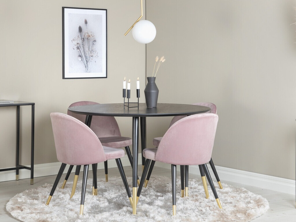Salle à manger complète Dallas 3331 (Rose)