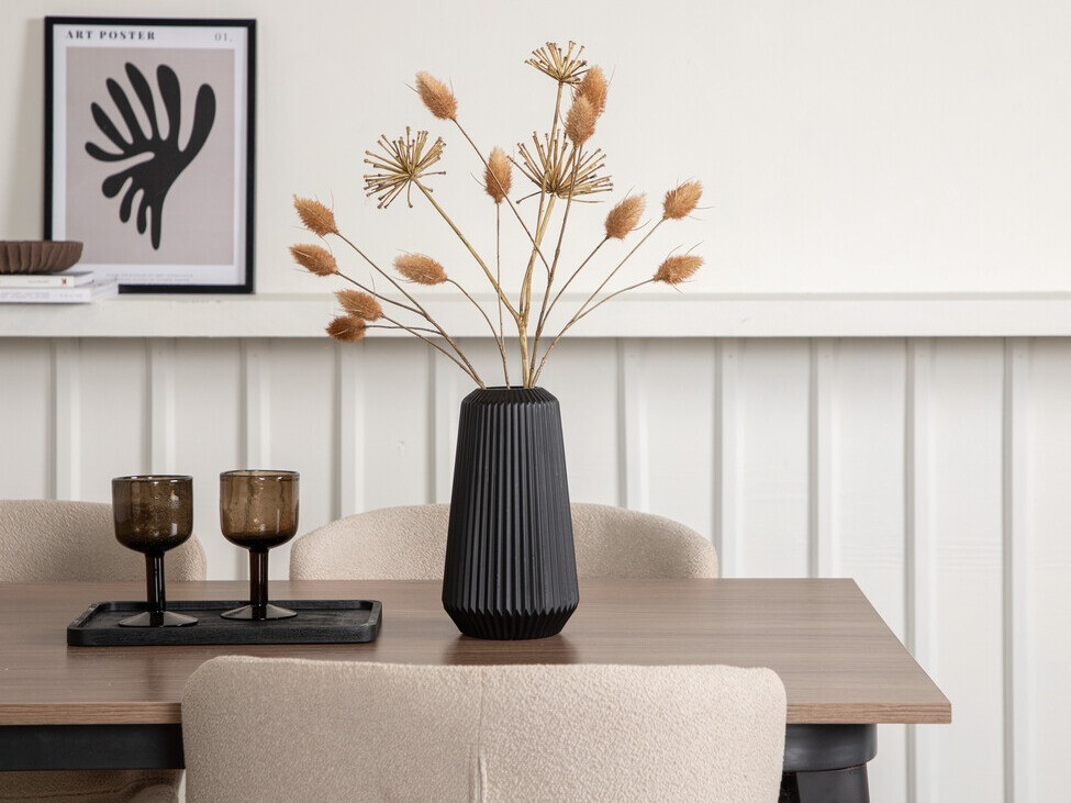 Salle à manger complète Dallas 3363 (Beige + Noir)