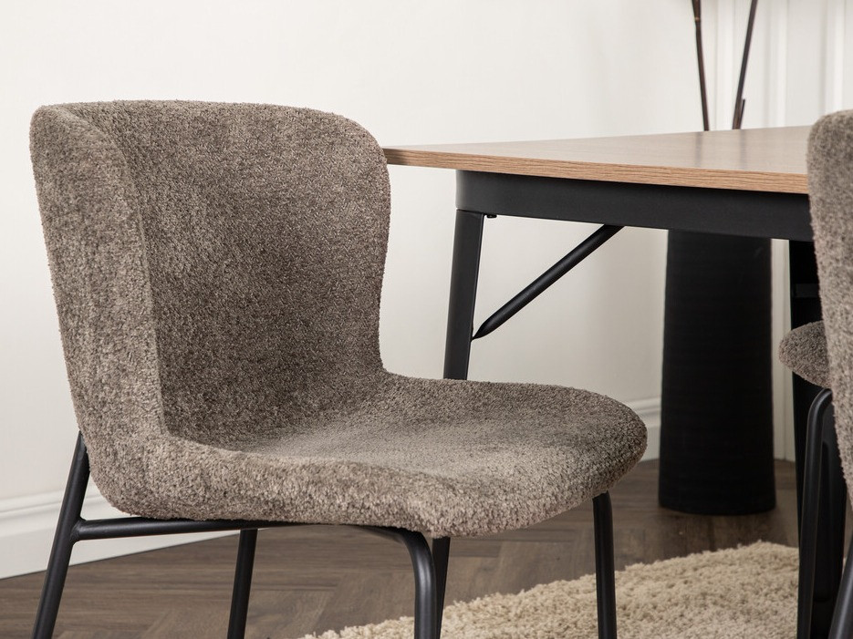 Salle à manger complète Dallas 3363 (Marron + Noir)