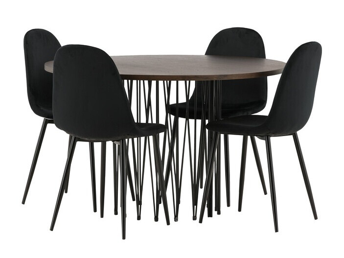 Salle à manger complète Dallas 3370 (Noir)
