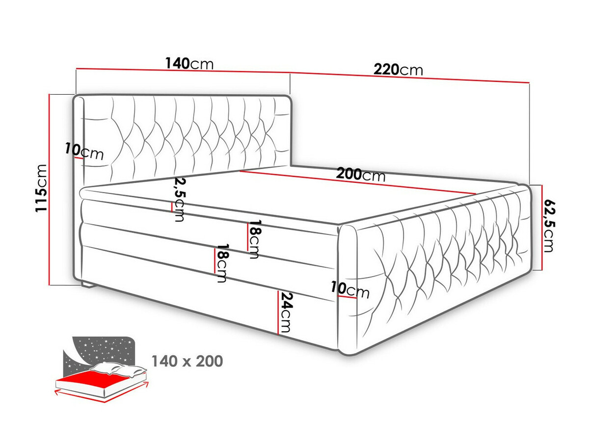 Lit boxspring Florum (Trinity 16)