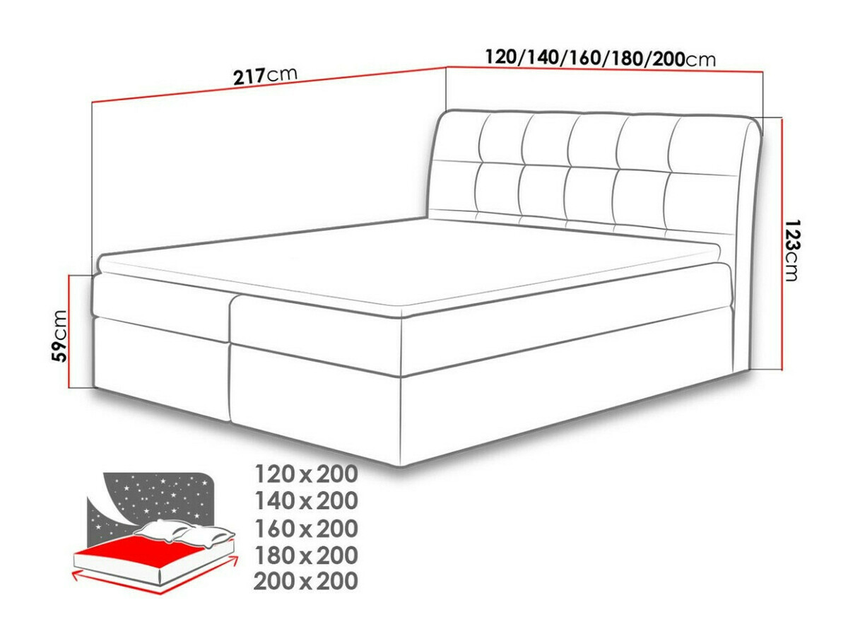 Lit boxspring Campania (Soft 011)