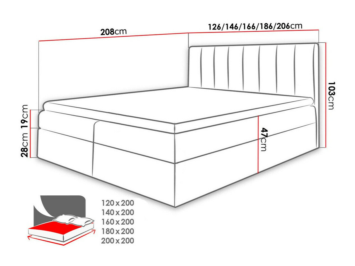 Lit boxspring Culina (Soft 011 + Ikar 01)