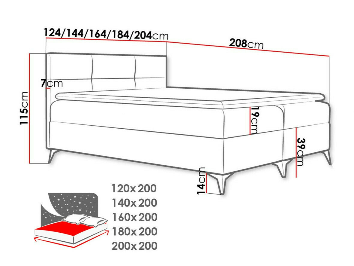 Lit boxspring Harena (Soft 017)